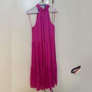 Trina Turk pink midi dress- size XS